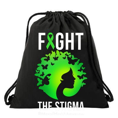 Mental Health Fight The Stigma Drawstring Bag