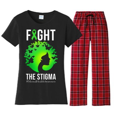 Mental Health Fight The Stigma Women's Flannel Pajama Set