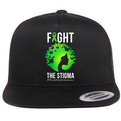 Mental Health Fight The Stigma Flat Bill Trucker Hat