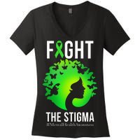 Mental Health Fight The Stigma Women's V-Neck T-Shirt