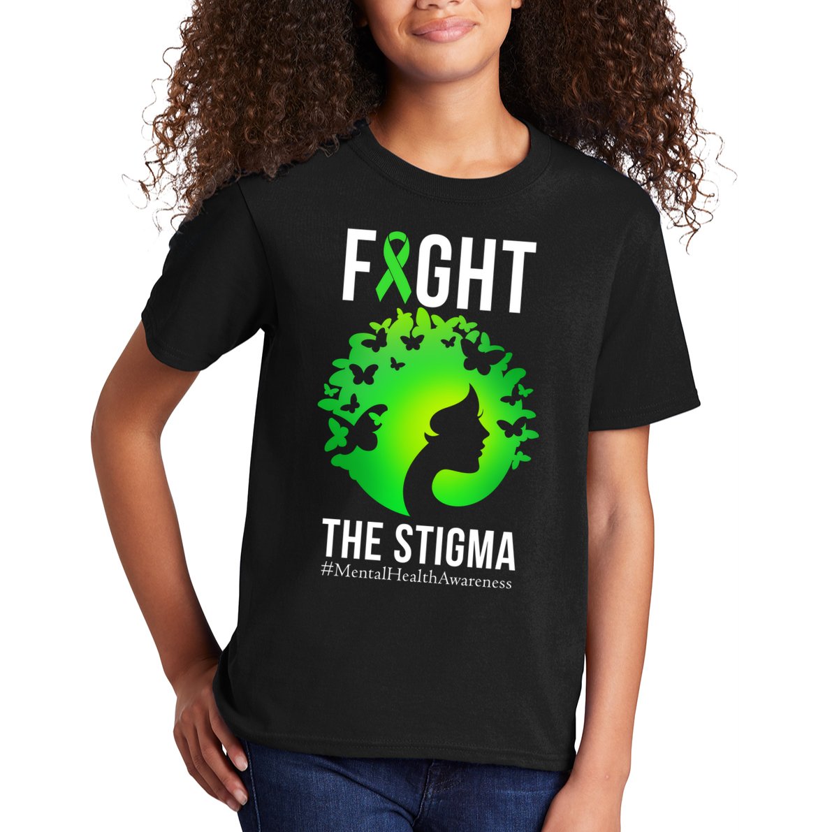 Mental Health Fight The Stigma Kids T-Shirt