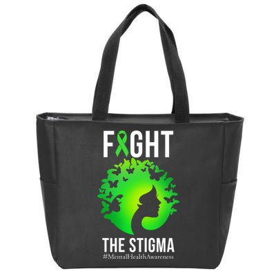 Mental Health Fight The Stigma Zip Tote Bag