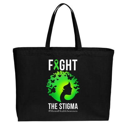 Mental Health Fight The Stigma Cotton Canvas Jumbo Tote