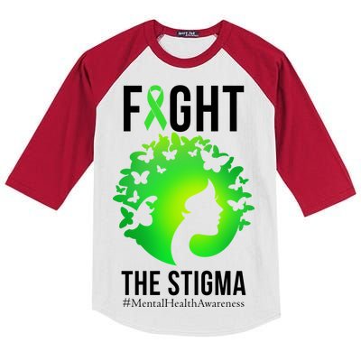 Mental Health Fight The Stigma Kids Colorblock Raglan Jersey