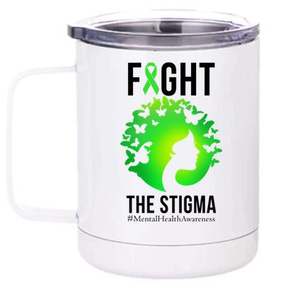 Mental Health Fight The Stigma 12 oz Stainless Steel Tumbler Cup