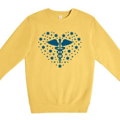 Mental Health Heart Symbol Premium Crewneck Sweatshirt