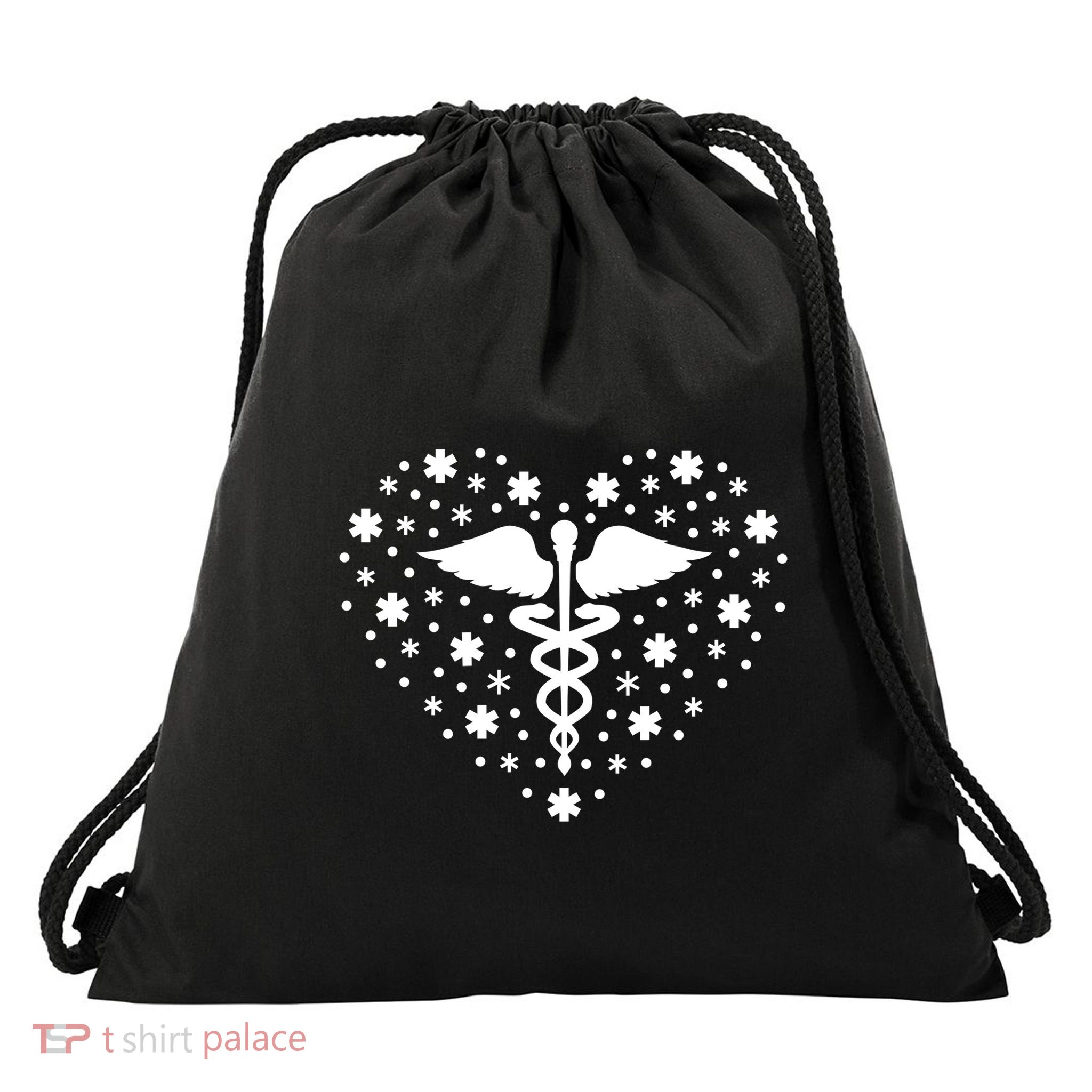 Mental Health Heart Symbol Drawstring Bag