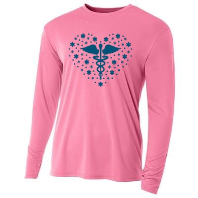 Mental Health Heart Symbol Cooling Performance Long Sleeve Crew