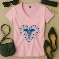 Mental Health Heart Symbol Women's V-Neck T-Shirt