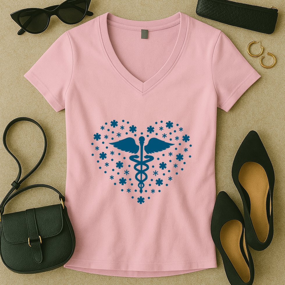Mental Health Heart Symbol Women's V-Neck T-Shirt