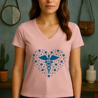 Mental Health Heart Symbol Women's V-Neck T-Shirt