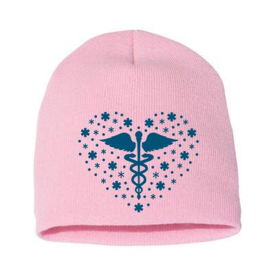 Mental Health Heart Symbol Short Acrylic Beanie