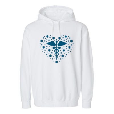 Mental Health Heart Symbol Garment-Dyed Fleece Hoodie