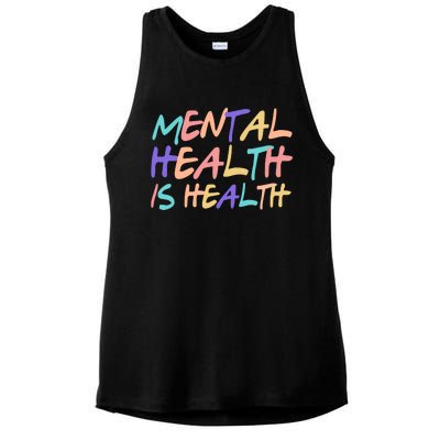 Mental Health Is Health Ladies PosiCharge Tri-Blend Wicking Tank