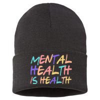 Mental Health Is Health Sustainable Knit Beanie