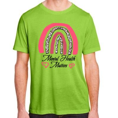 Mental Health Matters Leopard Print Rainbow Adult ChromaSoft Performance T-Shirt