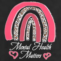 Mental Health Matters Leopard Print Rainbow Cool Comfort Performance Bucket Hat