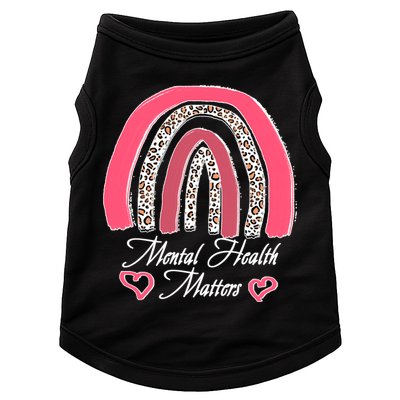 Mental Health Matters Leopard Print Rainbow Doggie Tank