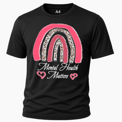 Mental Health Matters Leopard Print Rainbow Performance Shirt
