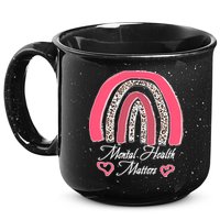 Mental Health Matters Leopard Print Rainbow 15oz Campfire Ceramic Mug