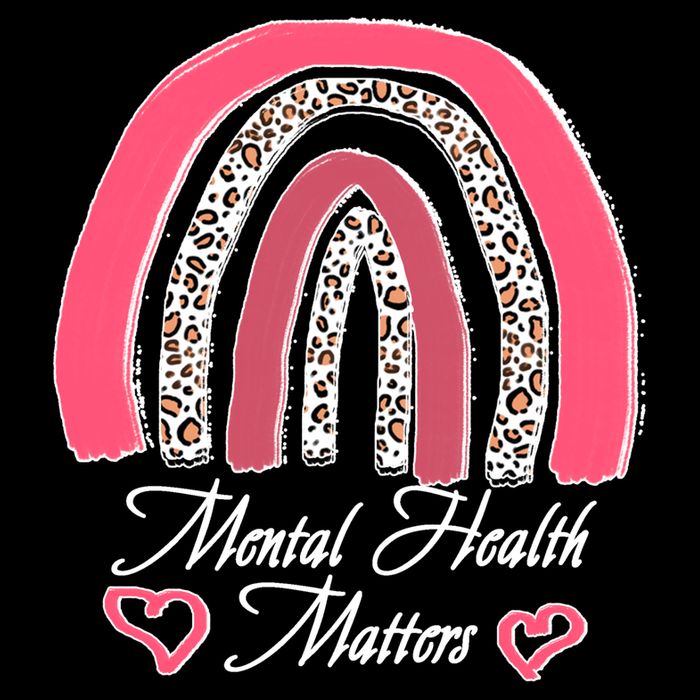 Mental Health Matters Leopard Print Rainbow Youth Performance Sprint T-Shirt