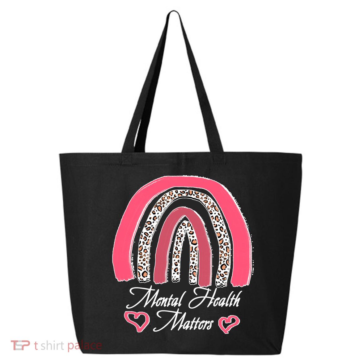 Mental Health Matters Leopard Print Rainbow 25L Jumbo Tote