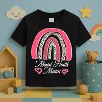 Mental Health Matters Leopard Print Rainbow Toddler T-Shirt
