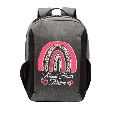 Mental Health Matters Leopard Print Rainbow Vector Backpack