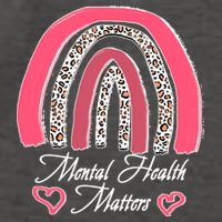 Mental Health Matters Leopard Print Rainbow Vector Backpack