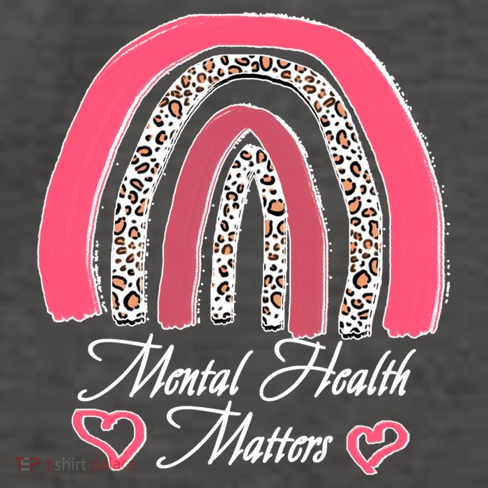 Mental Health Matters Leopard Print Rainbow Vector Backpack