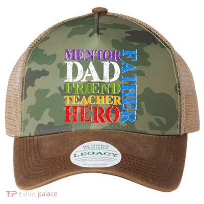 Mentor Dad Father Friend Teacher Hero Legacy Tie Dye Trucker Hat