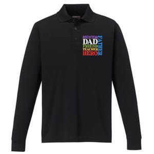 Mentor Dad Father Friend Teacher Hero Performance Long Sleeve Polo