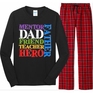 Mentor Dad Father Friend Teacher Hero Long Sleeve Pajama Set