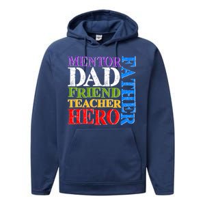 Mentor Dad Father Friend Teacher Hero Performance Fleece Hoodie