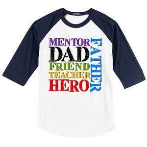 Mentor Dad Father Friend Teacher Hero Baseball Sleeve Shirt