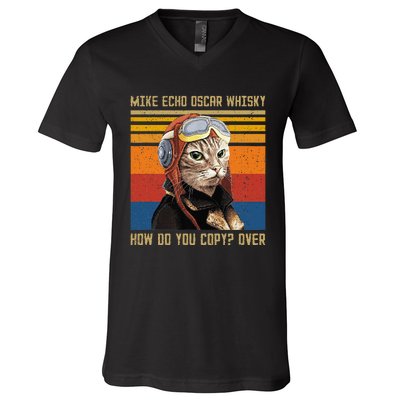 Mike Echo Oscar Whisky How Do You Copy V-Neck T-Shirt