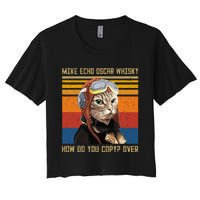 Mike Echo Oscar Whisky How Do You Copy Women's Crop Top Tee