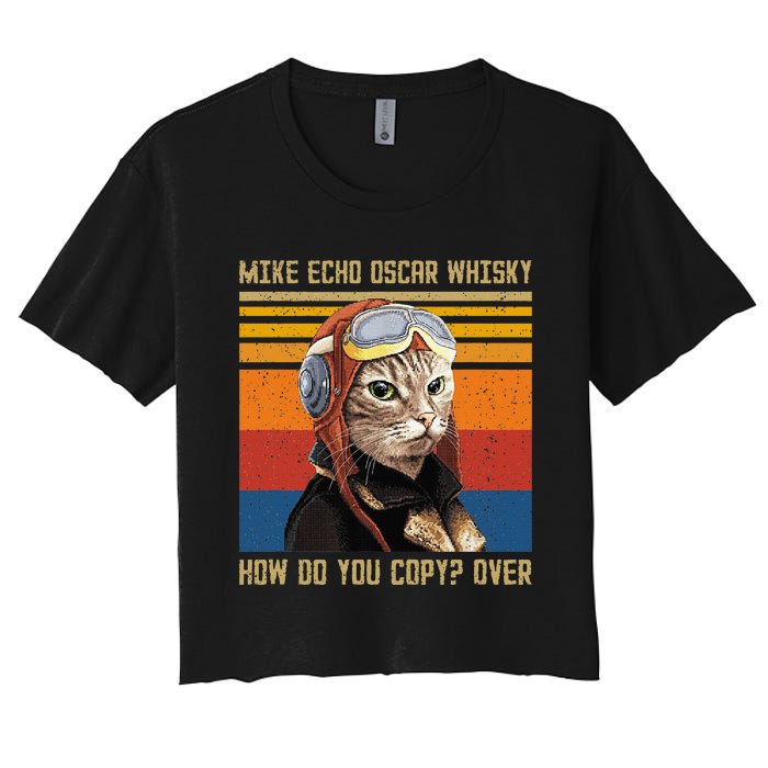 Mike Echo Oscar Whisky How Do You Copy Women's Crop Top Tee