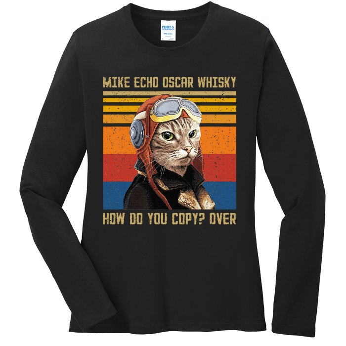 Mike Echo Oscar Whisky How Do You Copy Ladies Long Sleeve Shirt