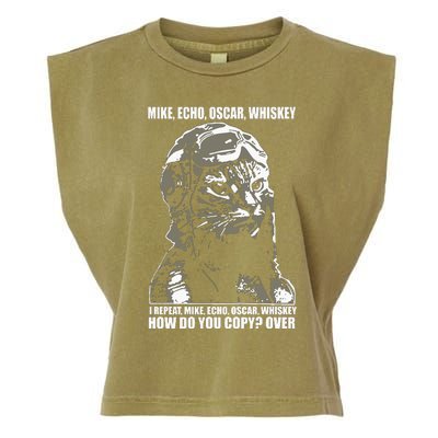 Mike Echo Oscar Whiskey I Repeat Mike Echo Oscar Whiskey How Do You Copy Over Ca Garment-Dyed Women's Muscle Tee