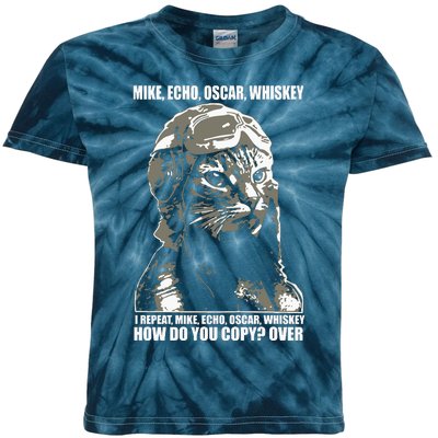 Mike Echo Oscar Whiskey I Repeat Mike Echo Oscar Whiskey How Do You Copy Over Ca Kids Tie-Dye T-Shirt