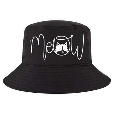 Meow Cat Calligraphy Cool Comfort Performance Bucket Hat