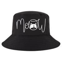 Meow Cat Calligraphy Cool Comfort Performance Bucket Hat