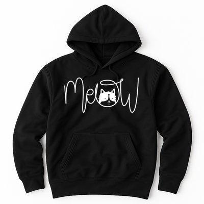 Meow Cat Calligraphy Hoodie