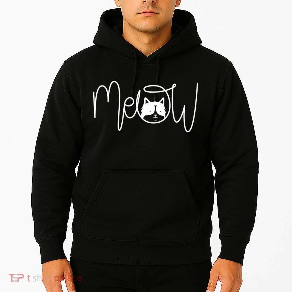 Meow Cat Calligraphy Hoodie