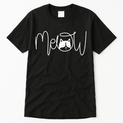 Meow Cat Calligraphy Tall T-Shirt