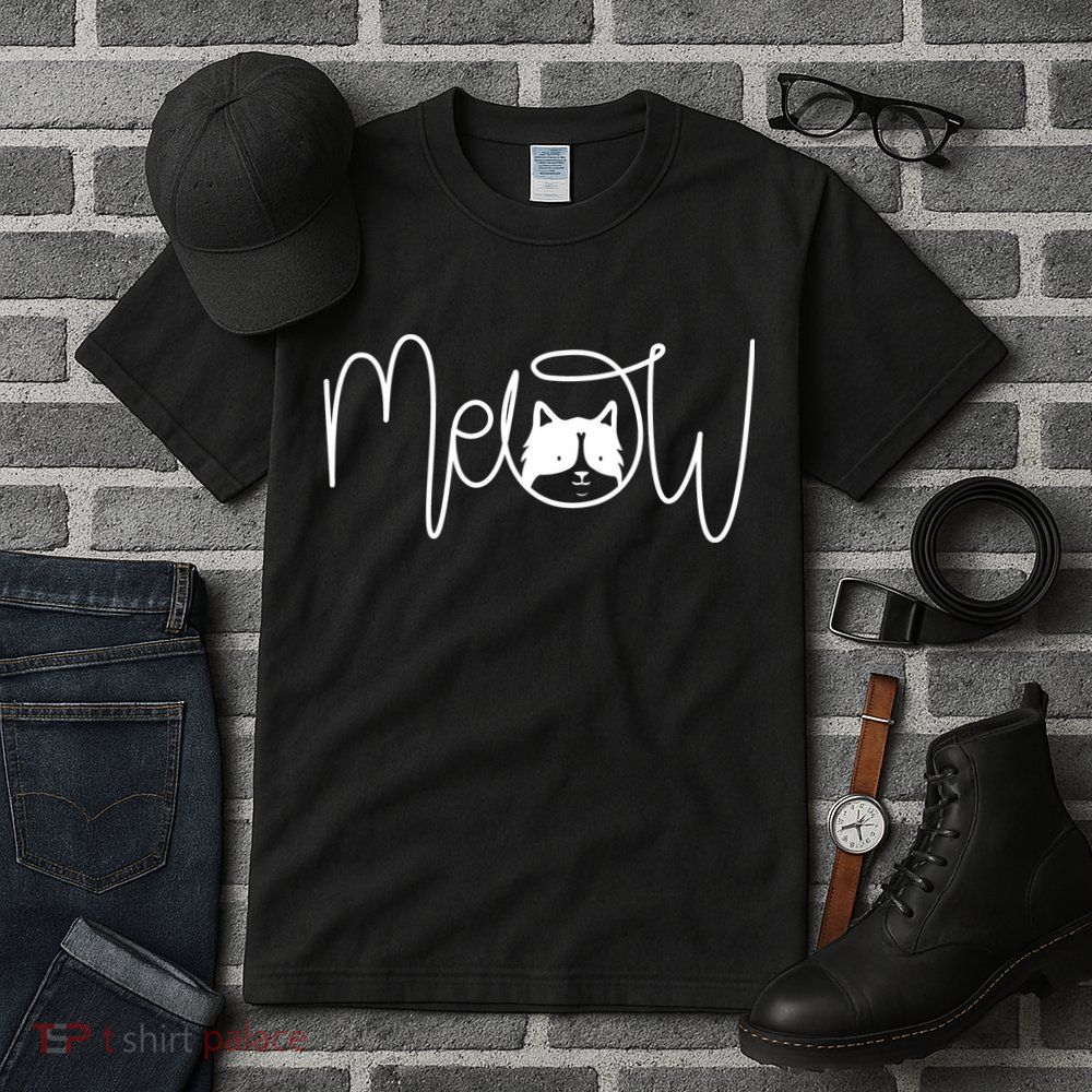 Meow Cat Calligraphy Tall T-Shirt