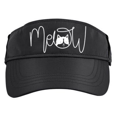 Meow Cat Calligraphy Adult Drive Performance Visor