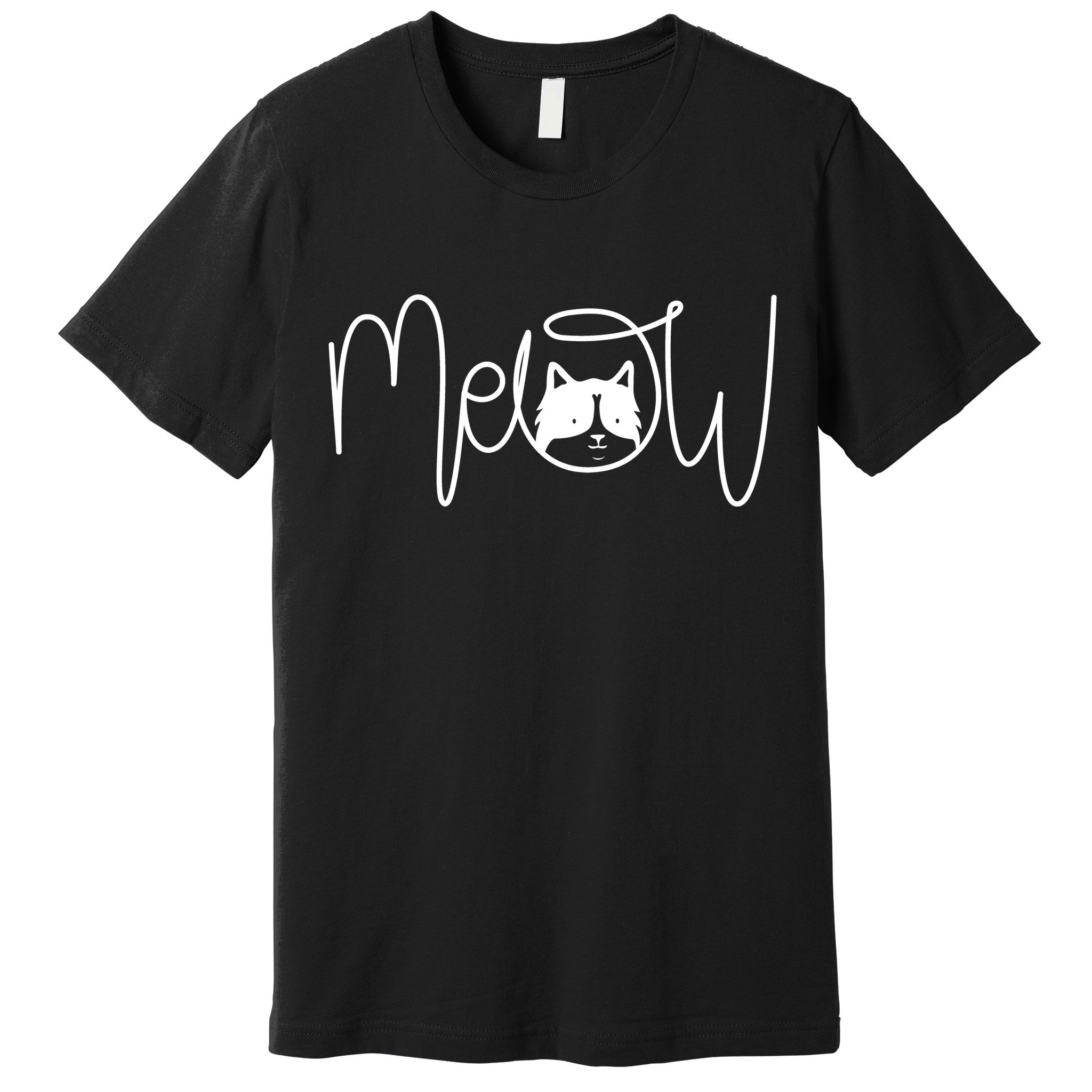 Meow Cat Calligraphy Premium T-Shirt