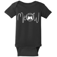 Meow Cat Calligraphy Baby Bodysuit